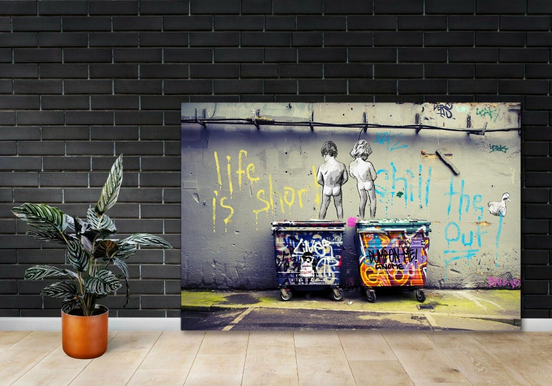 ON SALE FREE SHIPPING - Banksy Print: Life Is Short, Chill The Duck Out62934723188098113
