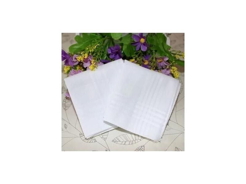 5PCS Pure White Hankerchiefs Cotton Handkerchiefs Women Men 40cm*40cm Pocket Carousel 1