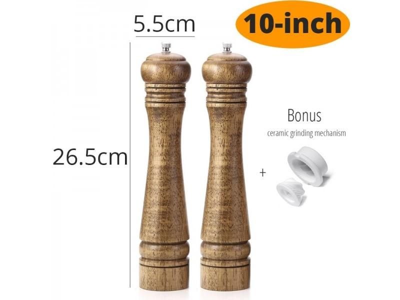 Salt And Pepper Mill With Strong Adjustable Ceramic Grinder Spare Ceramic Rotor Carousel 1