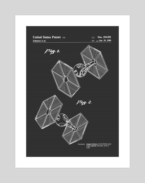 Tie Fighter Patent Star Wars Art Print Carousel 1