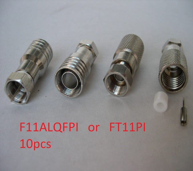 RG11u RG11 F Male Plug,s One Piece Hex Crimp Choice F11ALQFPI or FT11PI 10x Pcs Carousel 1