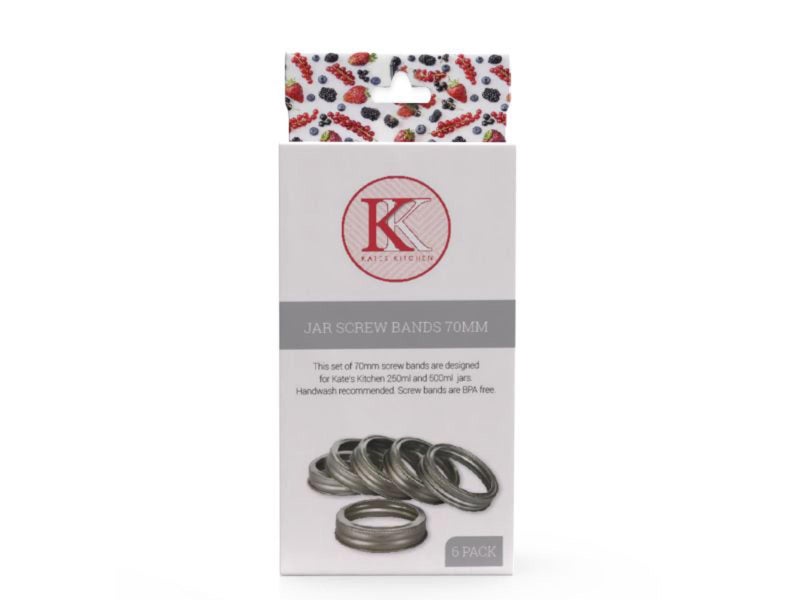 Kates Kitchen Jar Screw Band, 6 Pack - 70mm Carousel 1