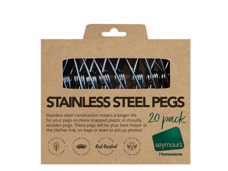 Seymours Stainless Steel Pegs, 20 Pack Carousel 1