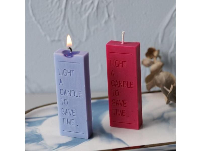 Rectangle Letter Candle Mold INS Popular Simple Cool Color Scented Candle Mold Carousel 1