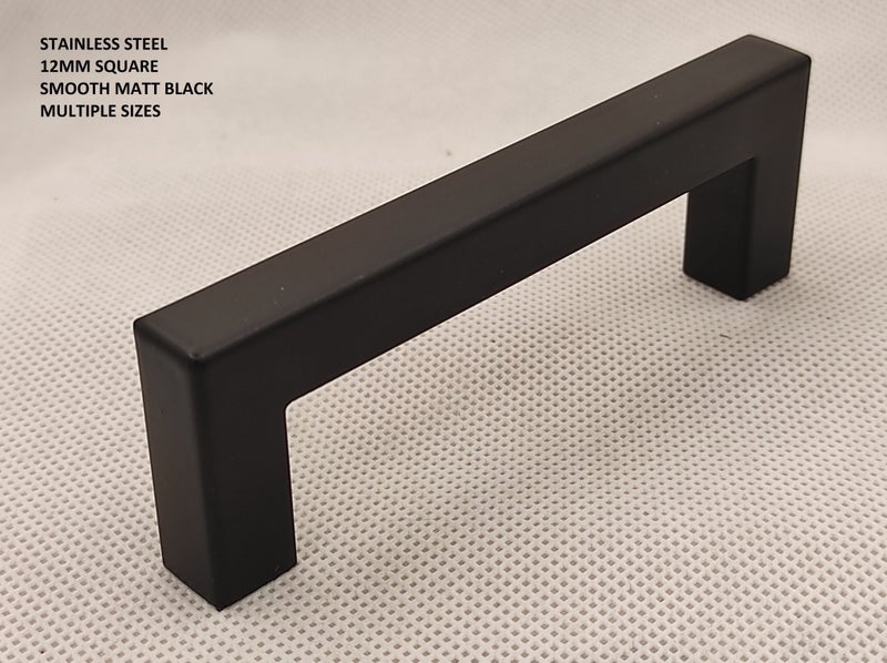 Square Black Cabinet Door and Drawer Bar Handles Carousel 1