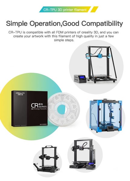 Creality TPU Filament 1.0Kg 1.75mm-WHITE Carousel 5