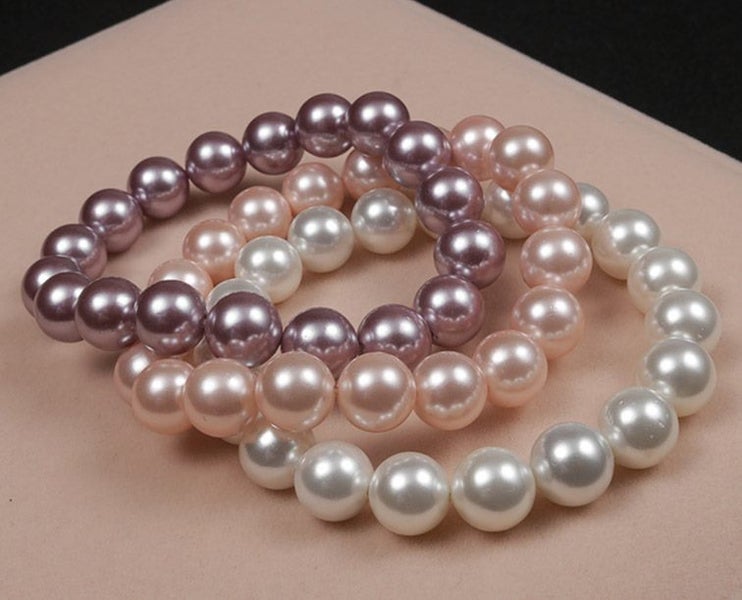 Awesome Shell Pearl Bracelet - Pink Round Shell Pearl Bracelet Carousel 2