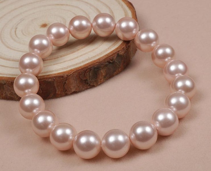 Awesome Shell Pearl Bracelet - Pink Round Shell Pearl Bracelet Carousel 1