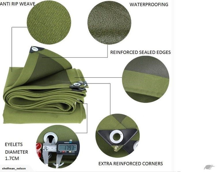 Tarpaulin Heavy Duty 4mx4m 600gsm.7mm thick mold/flame/UV resistant Carousel 6