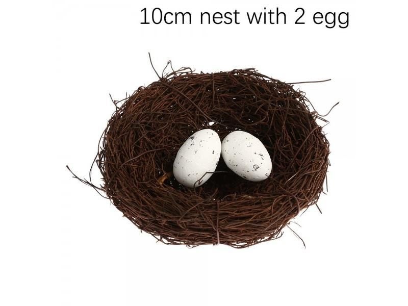 1PC New Fashion Handmade Vine Brown Bird Nest House Holiday Home Decoration Carousel 1
