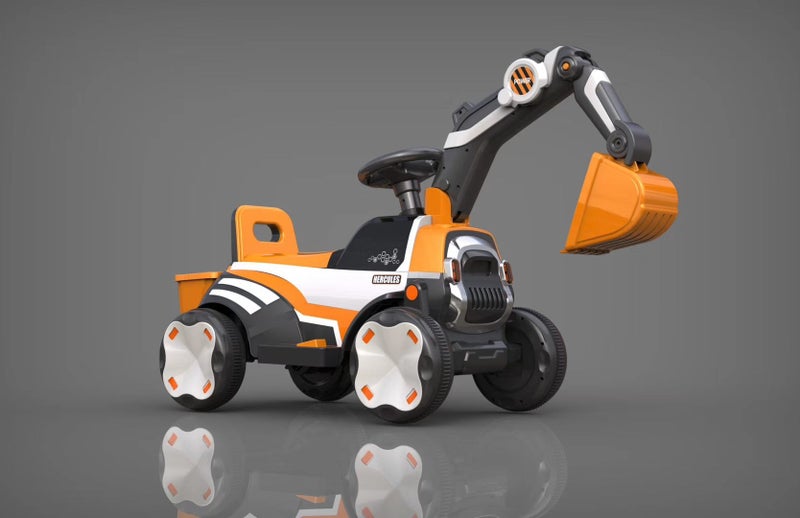 ELECTRIC KIDS RIDE ON EXCAVATOR Carousel 1