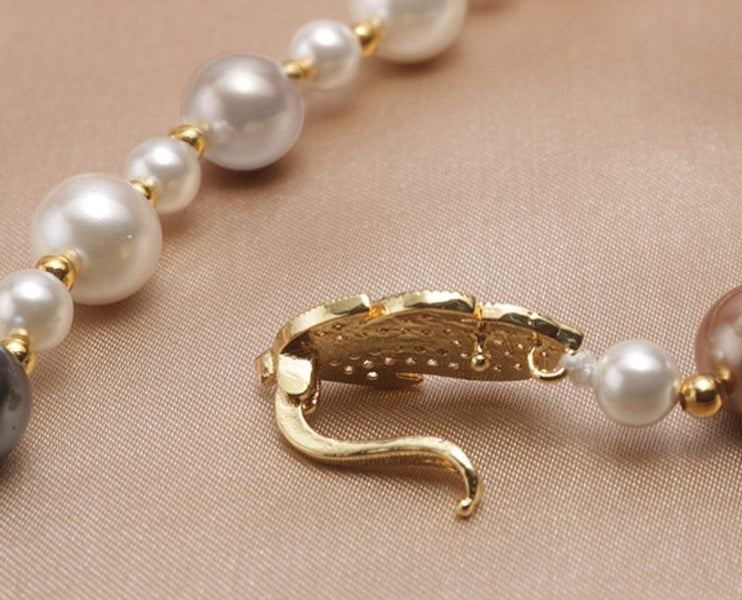 Shell Pearl Necklace - Fashion Sweater Chain White Round Pearl Long Necklace Carousel 3