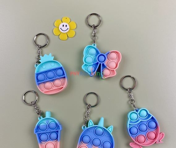 Mini Push Bubble Sensory Fidget Toys Keychain Carousel 2