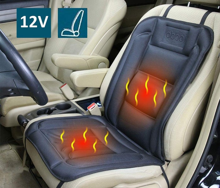 ObboMed 12V 45W Heated Seat Cushion Cover with Lumbar Support Carousel 1