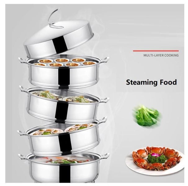 COOKWARE STEAMER 5 LAYER 36CM STAINLESS STEEL Carousel 2