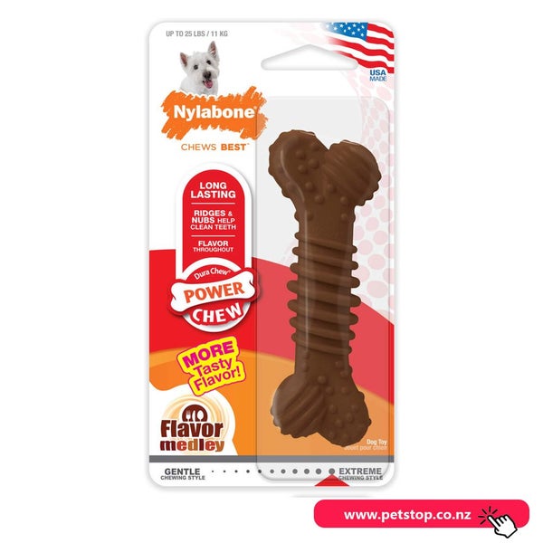 Nylabone Power Chew Textured Dog Bone Chew Toy-Small/Regular Carousel 1