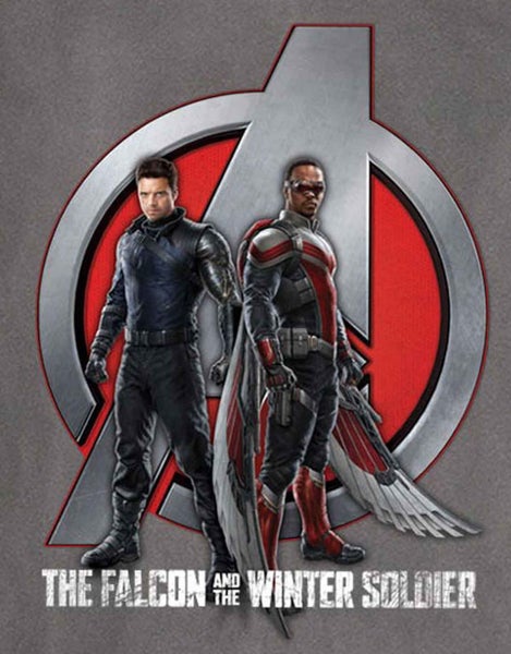 Falcon & Winter Soldier T Shirt A Logo Official Mens Marvel Comics Charcoal Grey Carousel 3
