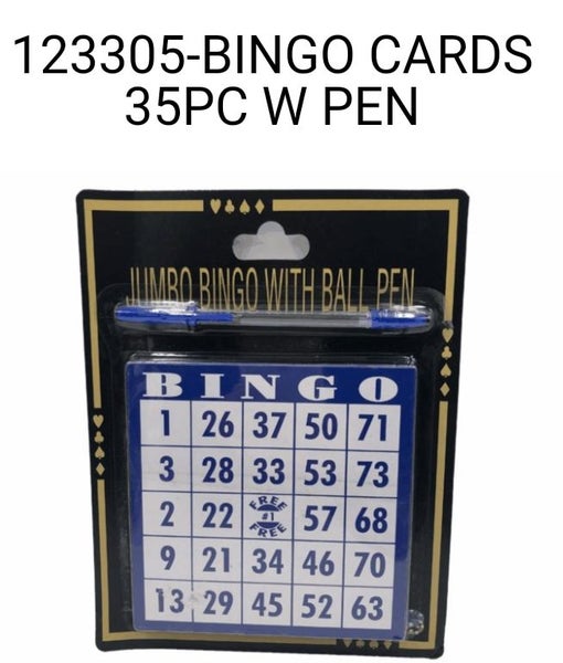 Jumbo Bingo Card 35 pcsWith Ball Pen Carousel 4