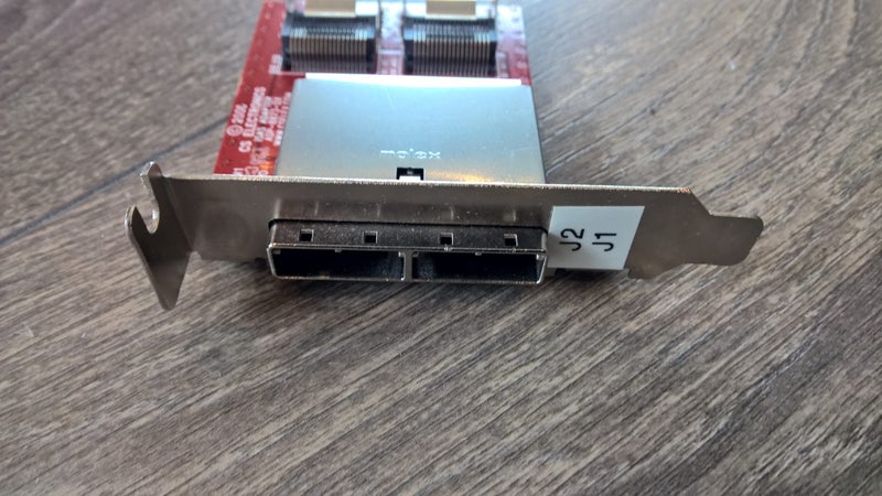 CS Electronics ADP-8873-2XL SFF-8087 to SFF-8088 Dual Port mini SAS pci bracket Carousel 5