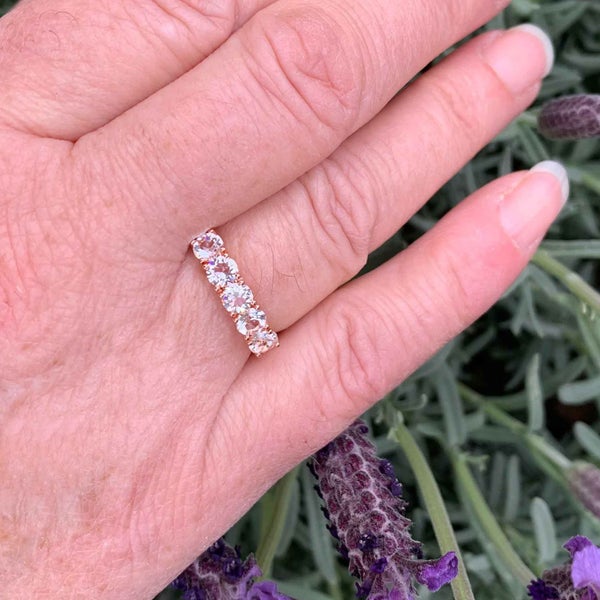 Rose-Gold Crystal Dress or Eternity Ring "Katrina" Carousel 2