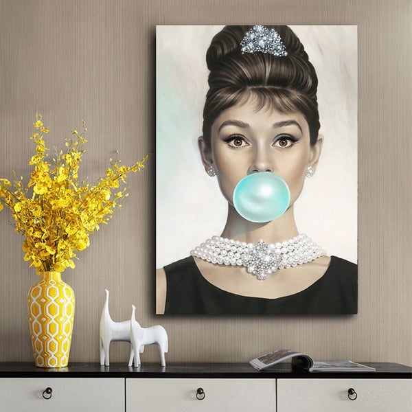 Free Shipping 1 Panel Canvas Art - Pop art - Audrey Hepburn Carousel 1