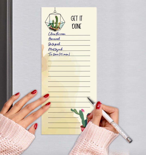 Inkdotpot Pack of 3 Magnetic Fridge To-Do List Notepads- Magnetic Memo Pads For Carousel 6