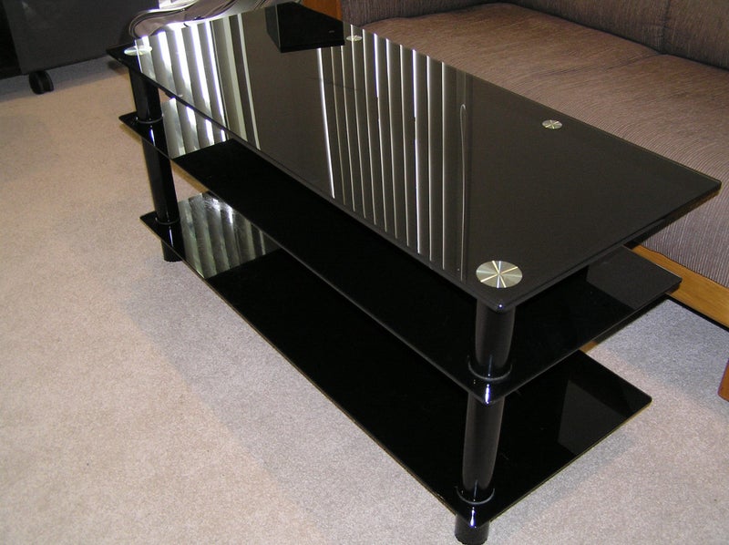 BLACK GLASS TV STAND Carousel 2
