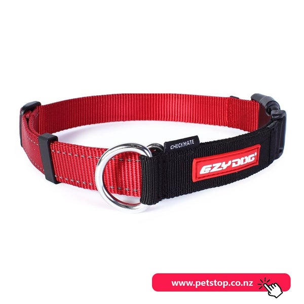 ezydog Dog Collar Checkmate Red XL 56 - 83cm Carousel 1