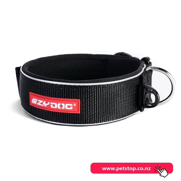 ezydog Dog Collar Neo Classic Wide Black 2XL 62-72cm Carousel 1