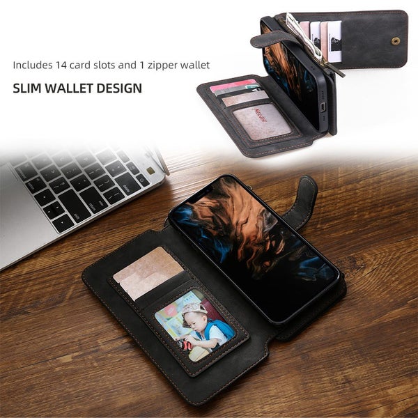 1x Shockproof Phone Cover for iPhone 13 Mini Wallet Carousel 2