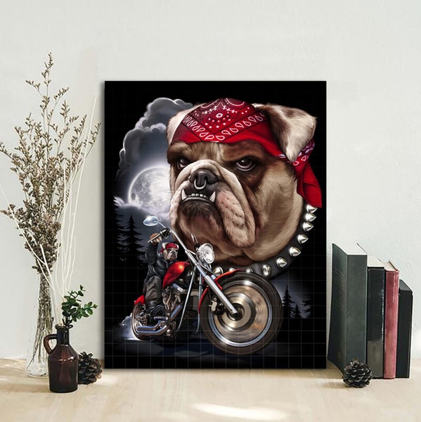 Free Shipping 1 Panel Canvas Art - Bulldog gangster Carousel 2
