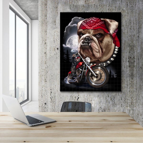 Free Shipping 1 Panel Canvas Art - Bulldog gangster Carousel 3