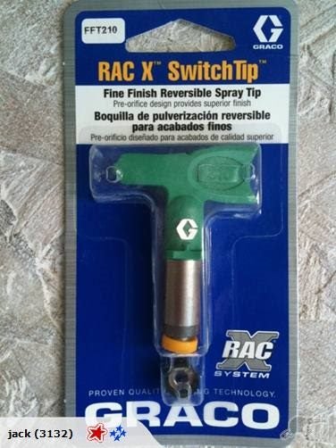 GRACO FFT310 AIRLESS TIP SWITCH RAC X BLUE FINE Carousel 1