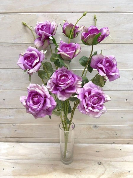 Artificial Bush - Large Alice Rose (Purple) Carousel 1