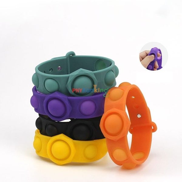 Portable Decompression Bracelet Fidget Simple Dimple Toys (5 PCS Pack) & 1 Free Carousel 2