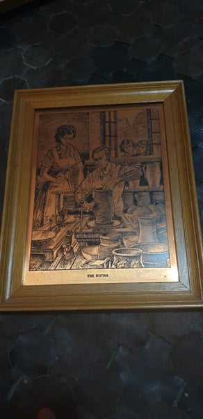 Vintage Copper ETCHMASTER ORIGINAL The Potter Carousel 1