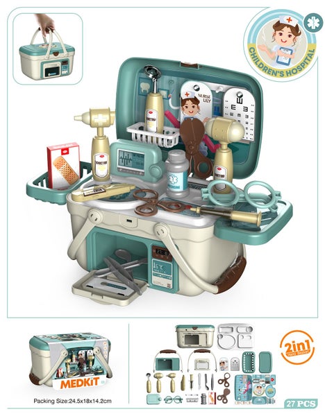 KIDS TOY MEDICAL HAND BASKET PRETEND PLAY SET Carousel 1