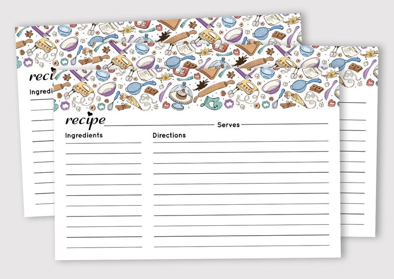 Inkdotpot Recipe Card 6x4 inch Single-Sided Recipe Design Cards Baking Recipe Carousel 2