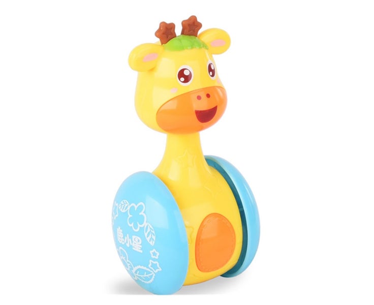 Cute Cartoon Giraffe Tumbler Doll Baby Rattles Ring Bell Carousel 1