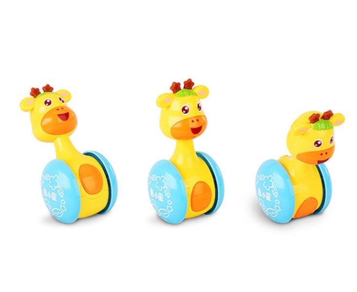 Cute Cartoon Giraffe Tumbler Doll Baby Rattles Ring Bell Carousel 5