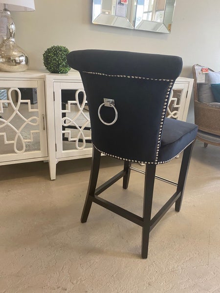 Embeth Georgian Bar Stool SH64cm **Black Velvet** 55% OFF *Last Floor Model Carousel 5