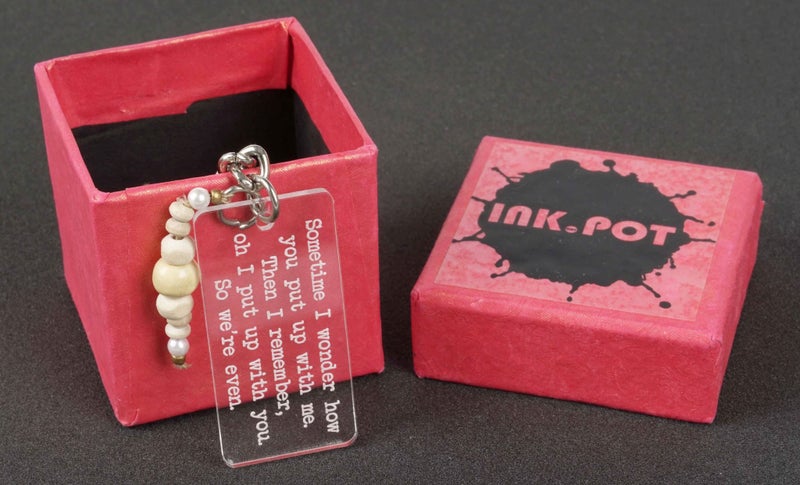 Inkdotpot Funny Keychain Sometime I Wonder How You Put Up With Me Then I Carousel 5