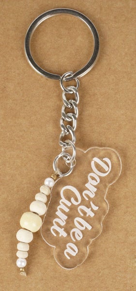 Inkdotpot Funny Keychain Don’T Be A ** Acrylic Engraved Keychain Funny Adult Carousel 1