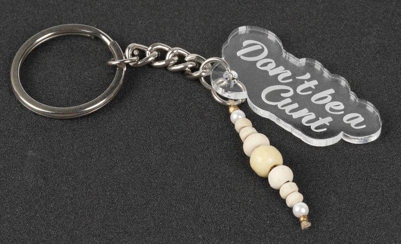 Inkdotpot Funny Keychain Don’T Be A ** Acrylic Engraved Keychain Funny Adult Carousel 2