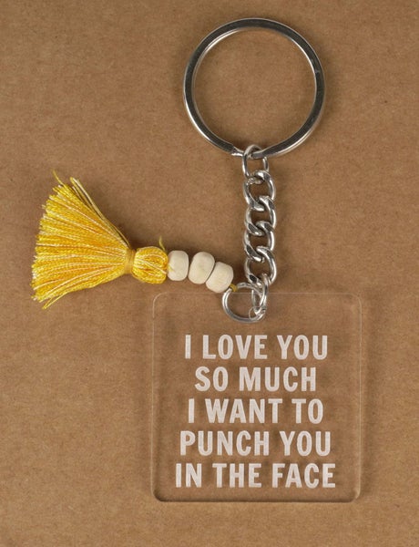 Inkdotpot Funny Keychain, I Love You So Much I Want To Punch You In The Carousel 1