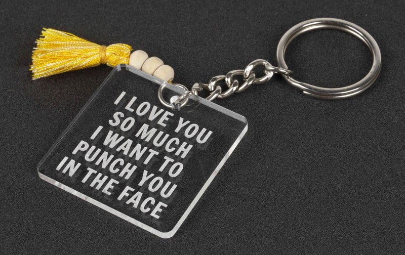 Inkdotpot Funny Keychain, I Love You So Much I Want To Punch You In The Carousel 2