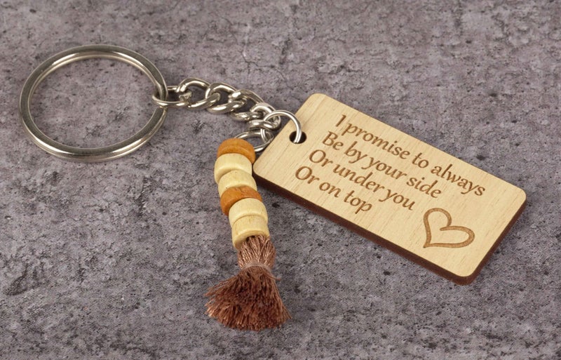Inkdotpot Funny Keychain I Promise To Always Be By Your Side Or Under You Or On Carousel 6