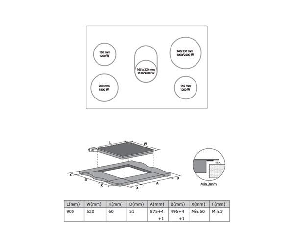 Midea MC-HV84890cm ceramic cooktop, Touch Control MC-HV848 Carousel 2