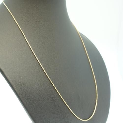18k Gold F 46cm 18'' necklace 1mm solid box chain for pendant AUS MADE Carousel 4