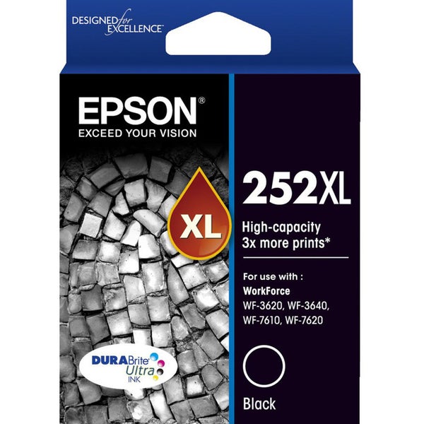 Original Epson 252XL Black High Capacity Ink Cartridge Toner T253192 Carousel 1